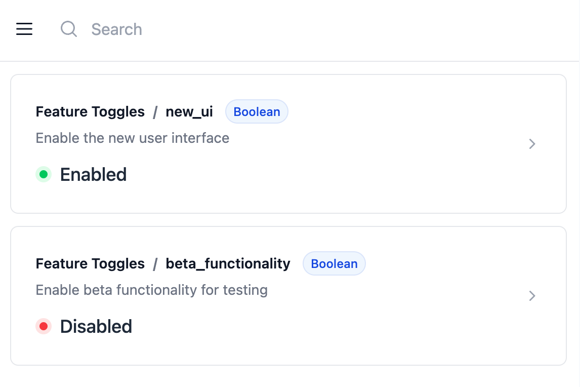Feature flags UI